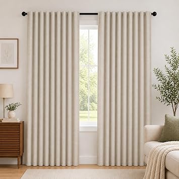Deconovo Blackout Curtains for Bedroom, Living Room 90 Inch Long 2 Panels