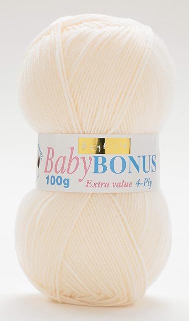 Sirdar (Hayfield) Baby Bonus 4 Ply Knitting Yarn Baby Cream 855 - per 100g ball by Sirdar