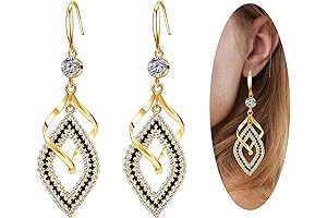 925 Sterling Silver Handmade Gold Dangle Earrings