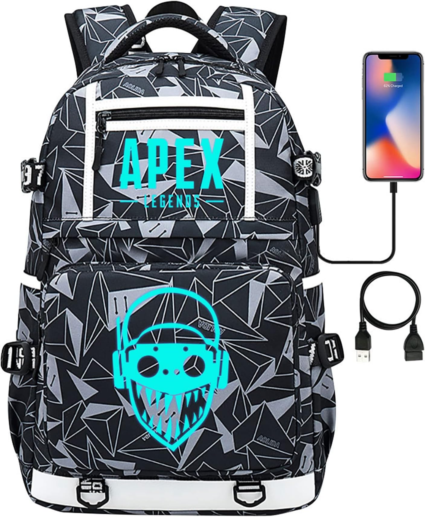 APEX, game accessories, Apex Legends, teenagers, school bags, large capacity, backpacks, 16 inches