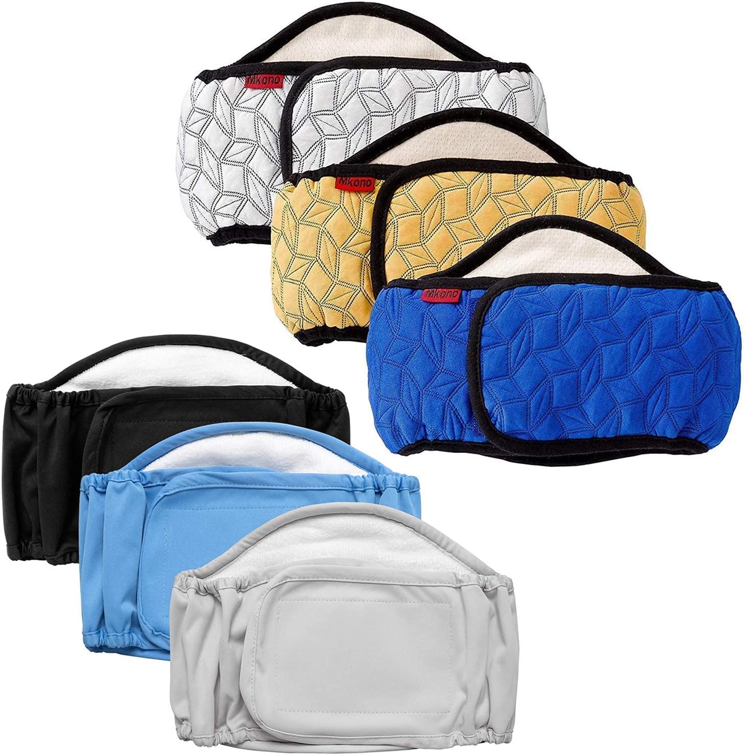 Mkono Male Dog Wraps Reusable Dog Diapers Male Belly Band Washable Diapers,Highly Absorbent Belly Bands for Small and Medium Dogs, Small