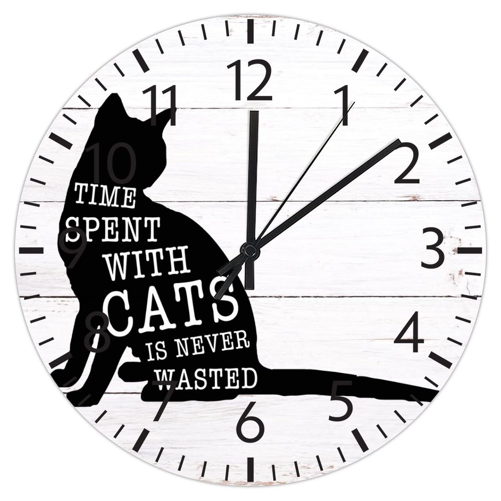 Horloge murale chat pour décorer un salon chaleureux au motif animal