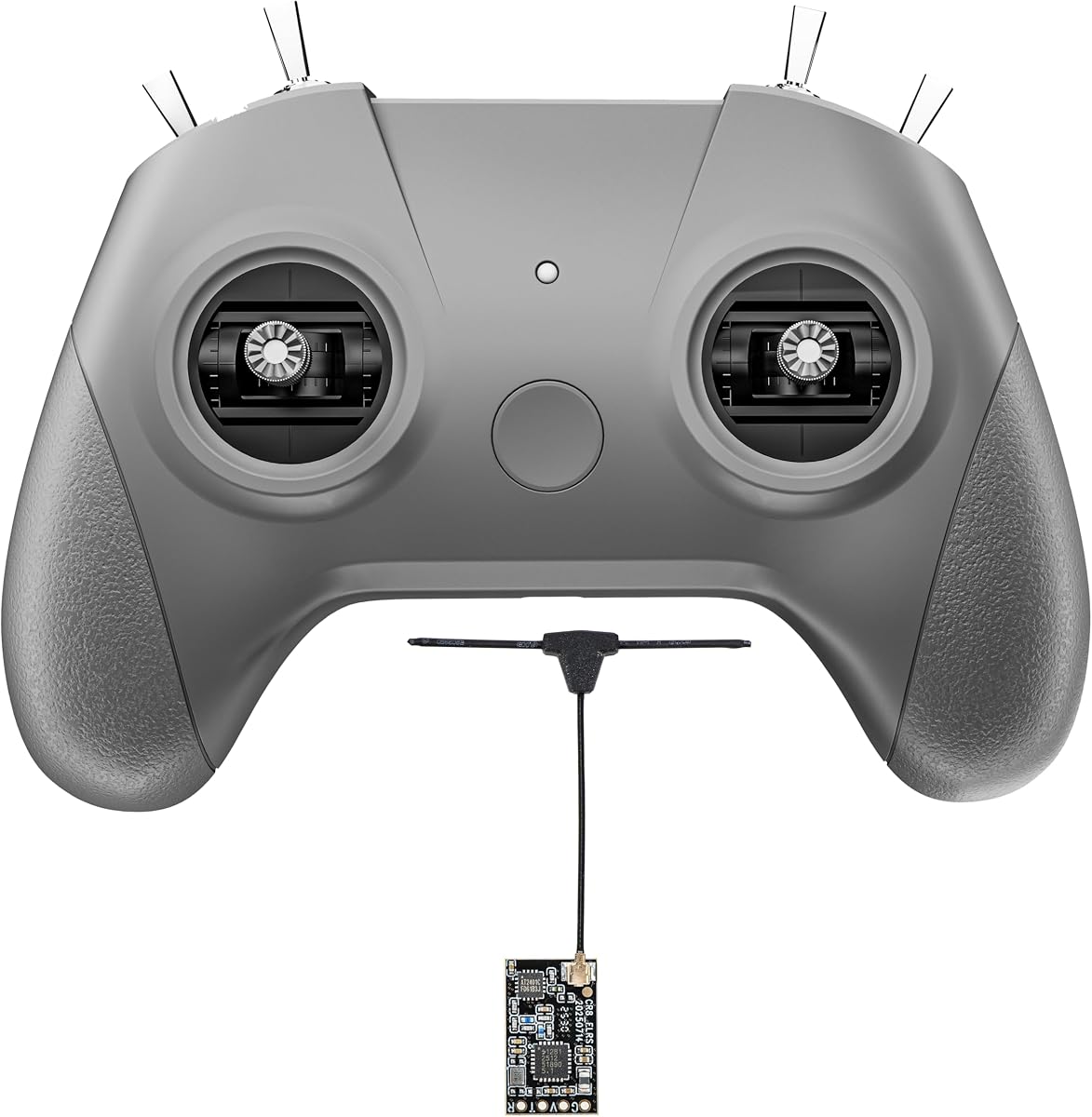 C8 ELRS V3 8CH 2.4GHz RC Transmisor de radio con nano receptor CR8 para drones FPV/Tiny Whoop/ala fija, controlador de simulador de drones FPV para principiantes, modo 2 (controlador y receptor C8 ELRS)