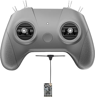 C8 ELRS V3 8CH 2.4GHz RC Transmisor de radio con nano receptor CR8 para drones FPV/Tiny Whoop/ala fija, controlador de simulador de drones FPV para principiantes, modo 2 (controlador y receptor C8 ELRS)