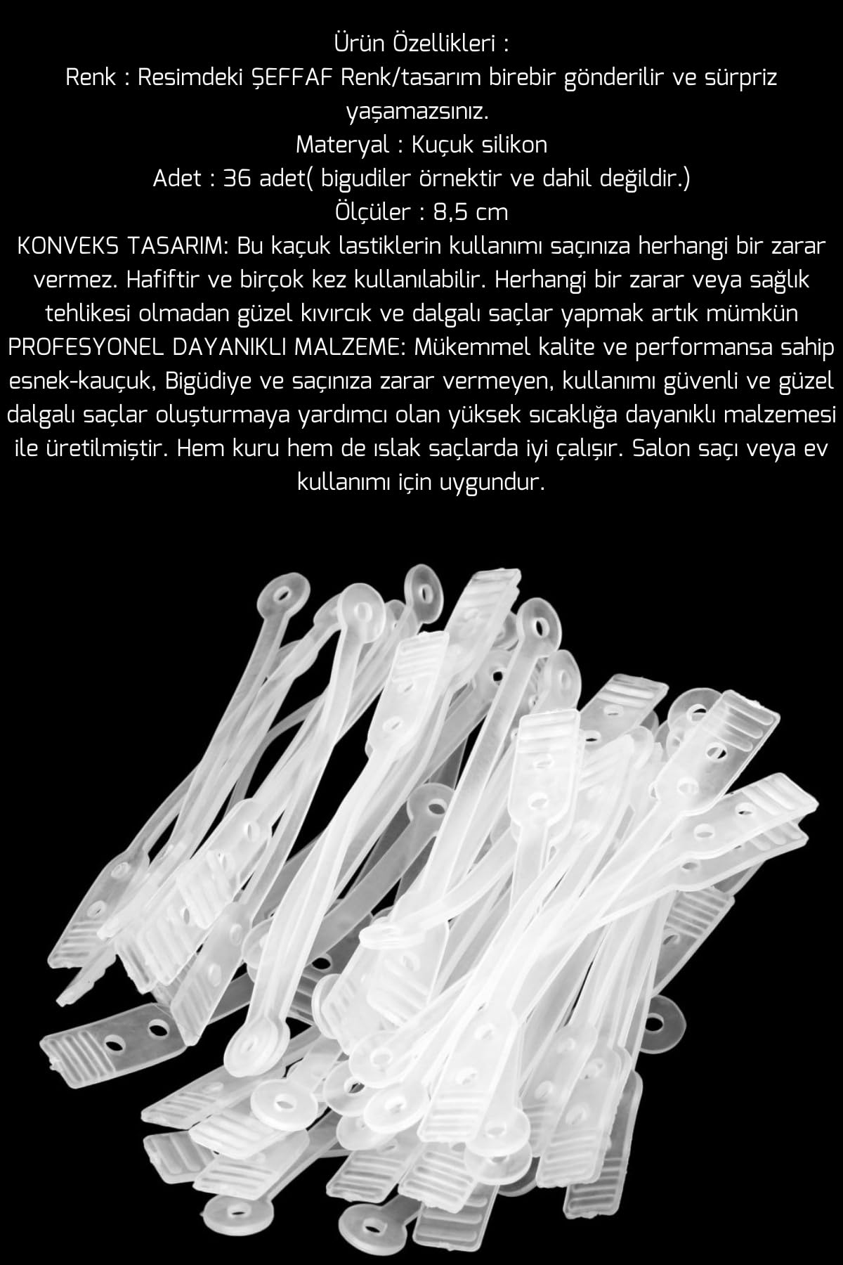 Transformacion Premium Perma Bigudi Lastikleri | Saçına Şekil Veren Esneklik 36 Adet 721259 3