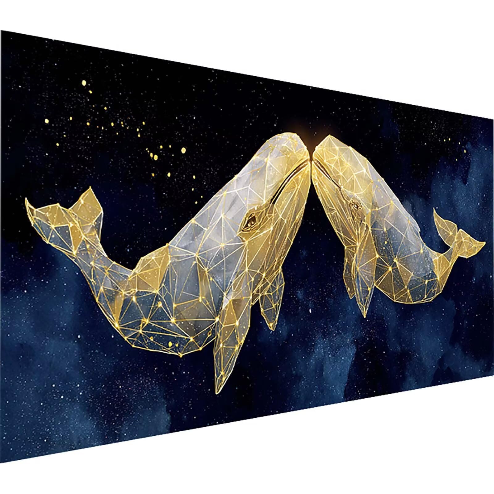 Malowanie według numerów dla dorosłych gwiaździste niebo, Whale Malowanie według numerów Dzieci, DIY Zdjęcia Rękodzieło Dorosły, Paint by Numbers Adult Zestawy z pędzlami i farbami akrylowymi