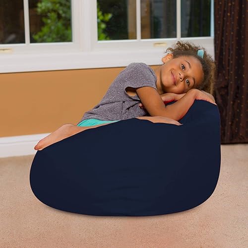 Miniatura 282 de Posh Creations - Sillón puff para niños, adolescentes y adultos, incluye funda extraíble y lavable a máquina, grande de 38 pulgadas, piel de conejo