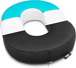 Bequemer Sitzring, Wohltuend für Steißbein und Intimbereich inkl. kühlende Gel-Schicht, Ringkissen, Donut Kissen, Steißbeinkissen mit Memory-Schaum
