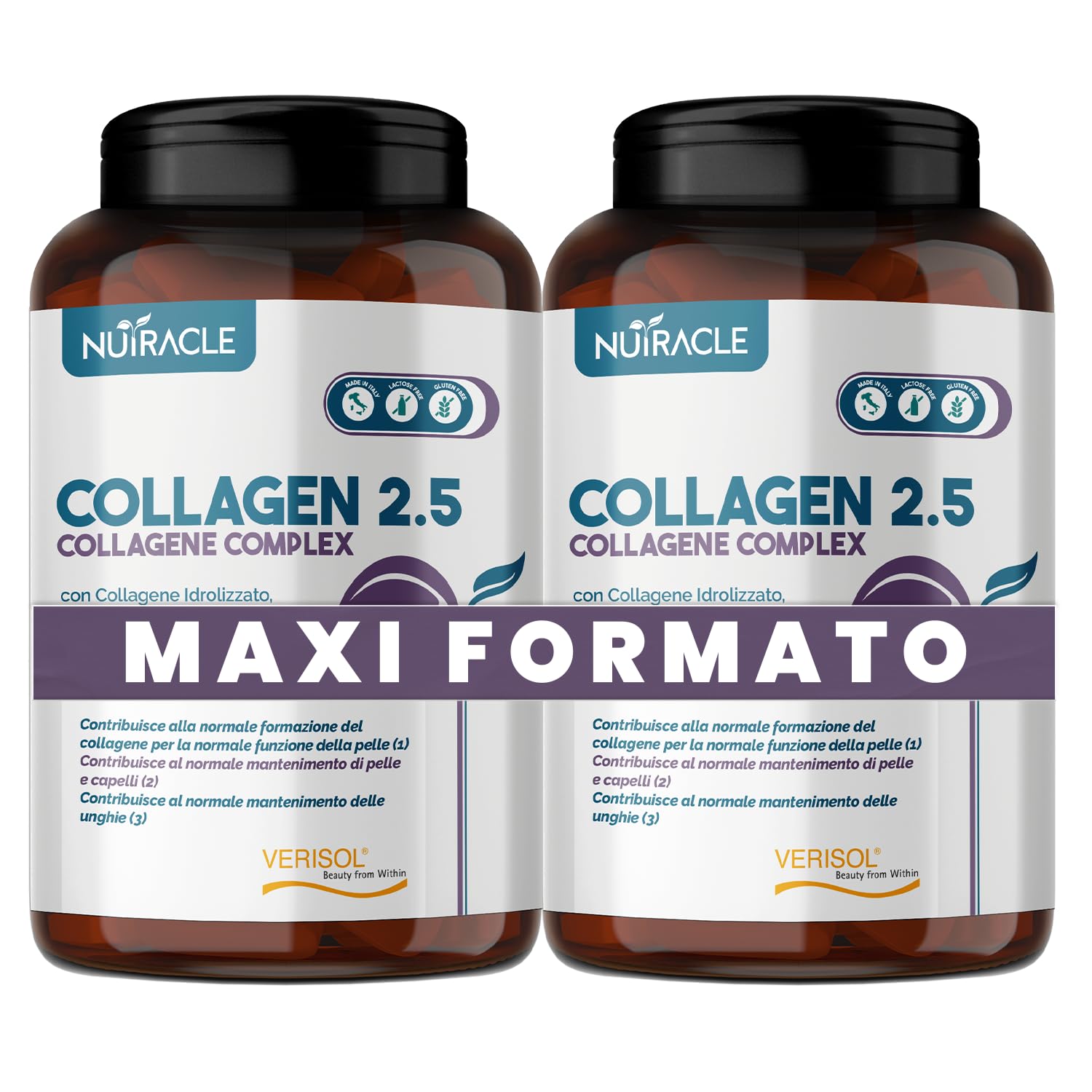 Collagene Idrolizzato Verisol® 2500 mg + Acido Ialuronico + Coenzima Q10 - Integ