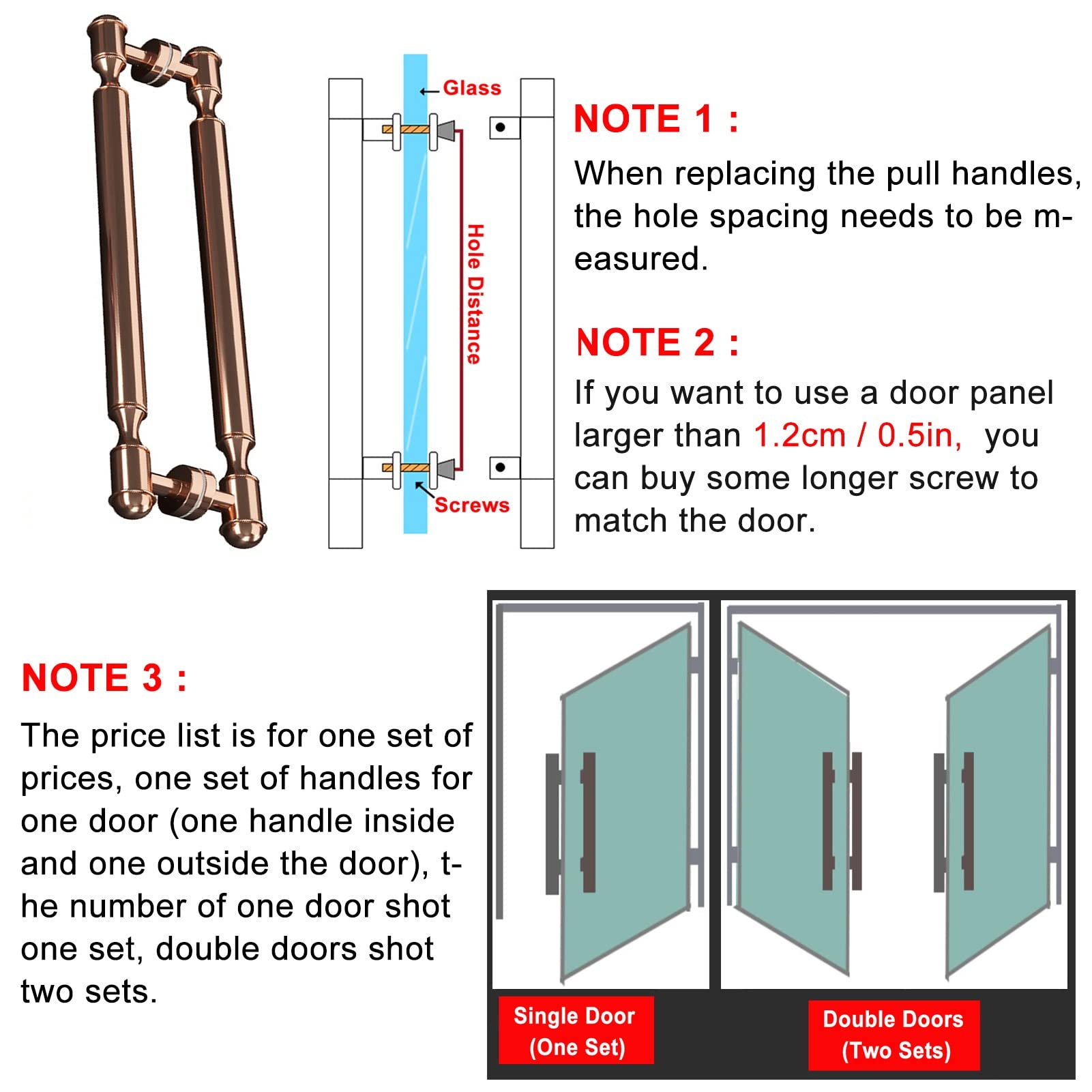 Maniglia per porta Maniglia per porta scorrevole del fienile Maniglia per porta push pull anticata dell'hotel, maniglie per cancelli extra lunghe da 24/32/40/48/60 pollici Set per doccia da
