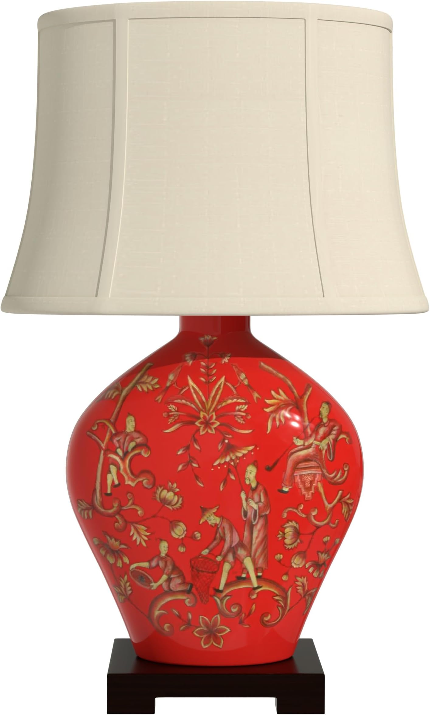 Red Lantern Oriental Furniture 27" Fruitful Harvest Porcelain Lamp,