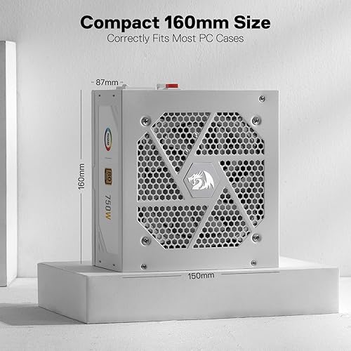 Miniatura 63 de Redragon Fuente de alimentación RGPS-850W 80+ Gold de 850 vatios con ATX 3.1 y PCIe 5.1 totalmente modular, cable de 12VHPWR incluido, condensadores
