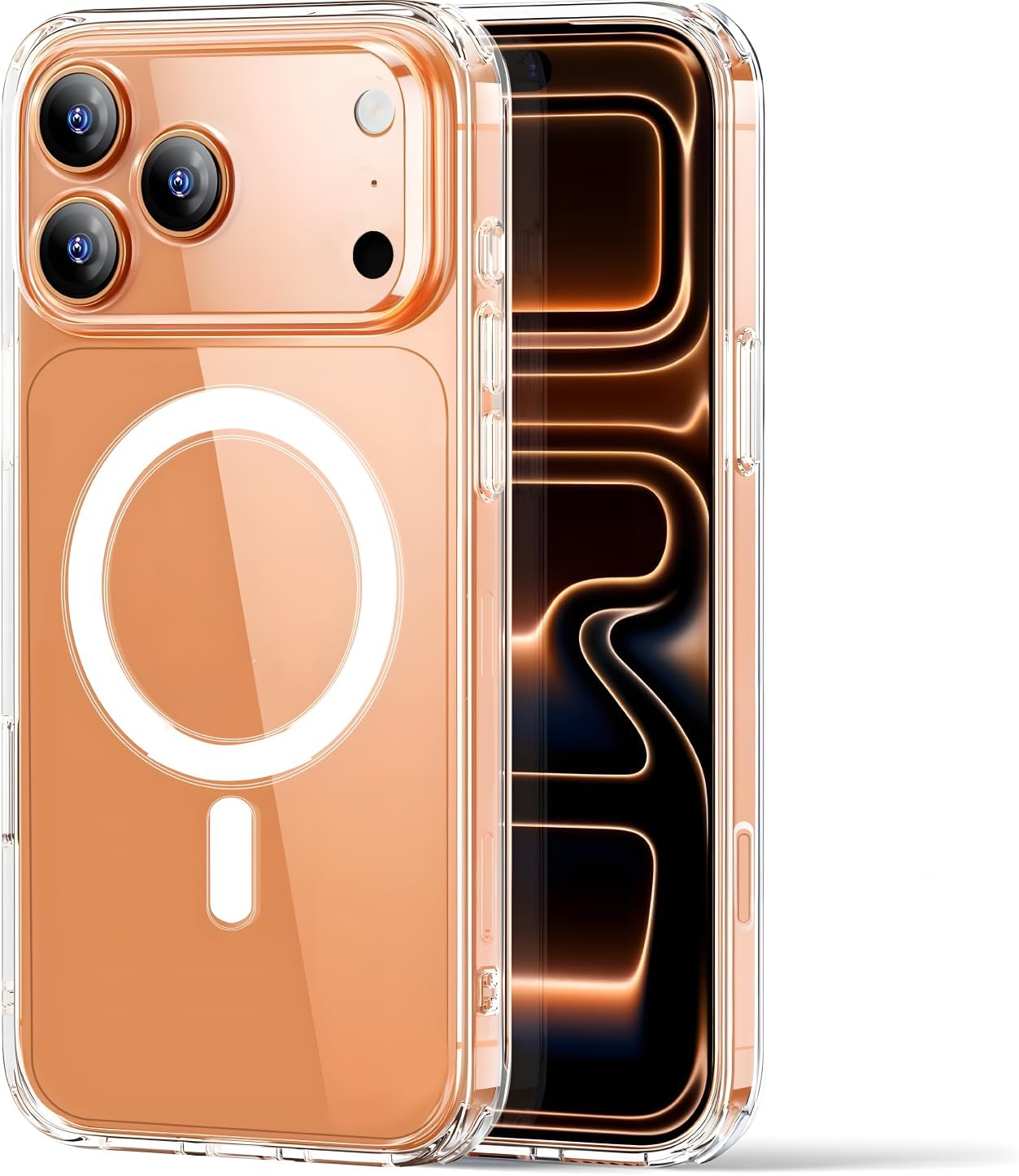 MysticHome Case for iPhone 17 Pro Max, Clear Classic Hybrid iPhone Case with Camera Control, Shockproof Military-Grade Protection, Magnetic Compatible with MagSafe