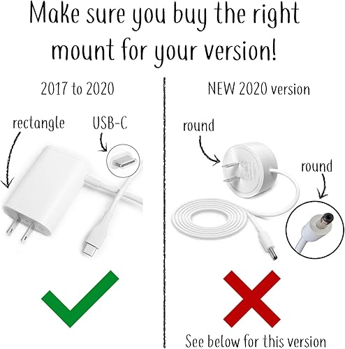 Vista 2 de Dot Genie Google WiFi [enchufe rectangular antiguo - no enchufe redondo actual] Soporte de montaje de toma: sin tornillos desordenados (paquete de 3)