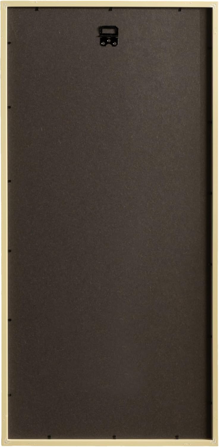 Kate and Laurel Gallery Rectangular Panel Picture Frame Set of 2, 14 x 30 matted to 8 x 10, Brown, Modern Tall Two-Piece Photo Frame Set for Gallery Wall Decor in Living Room Wall Display