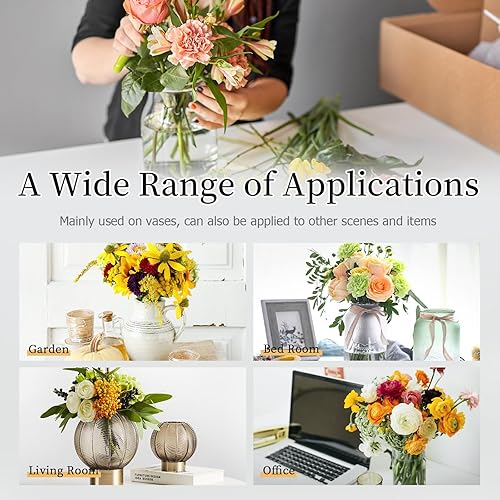 Miniatura 6 de Soporte para arreglos florales, 3 piezas reutilizables de rejilla floral de rana de flores para jarrón, tallos florales, ramos de plantas