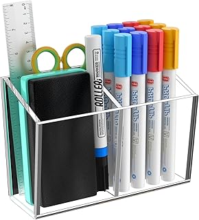 Sponsored Ad - Carmanon Magnetic Pen Holder, Acrylic Magnetic Dry Erase Marker Holder Pencil Cup Holder for School, Offic...