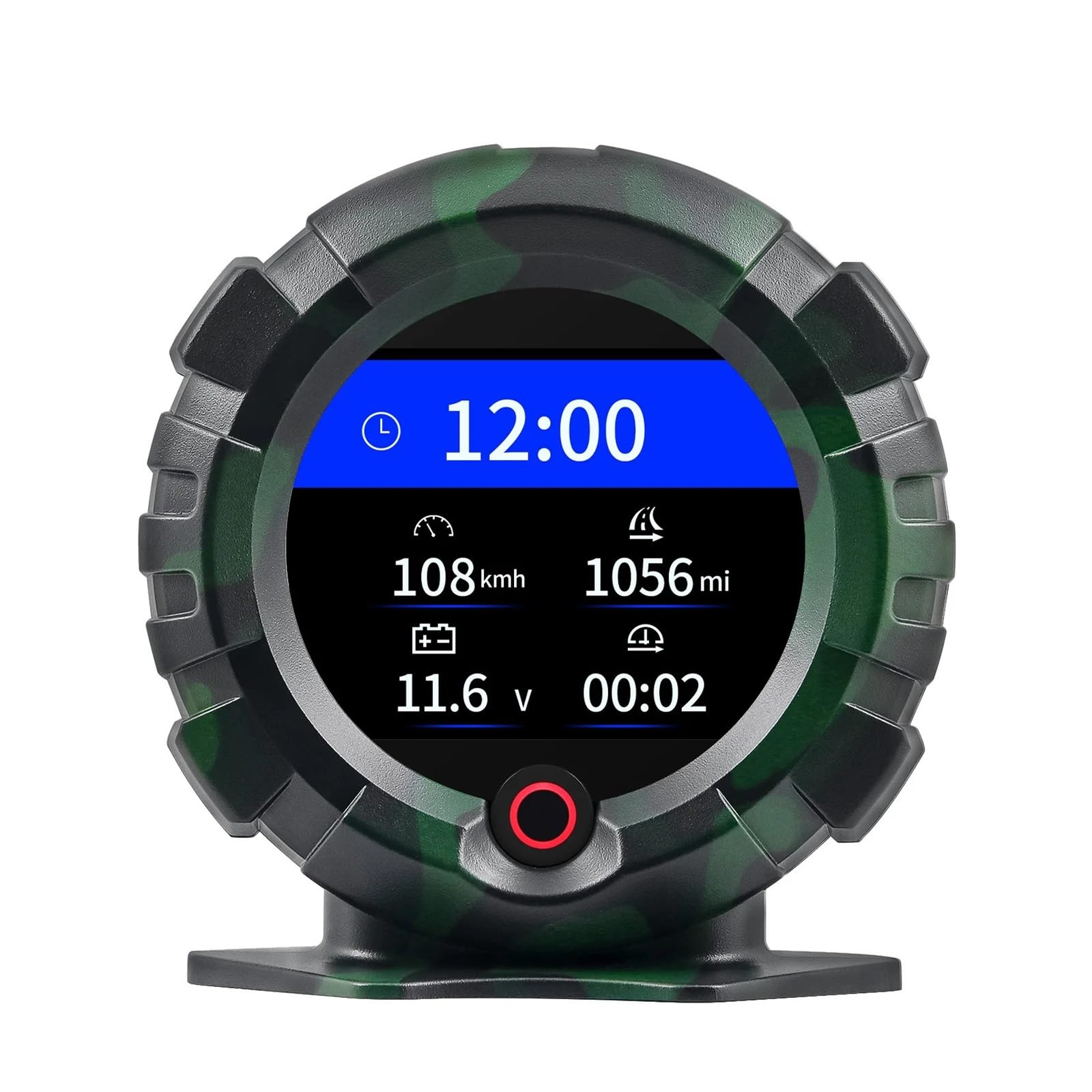 X95 Wyświetlacz Head Up OBD GPS Prędkościomierz Inklinometr Wskaźniki Nachylenia Prędkość Satelitarna Synchronizacja GPS Hud Pojazd Terenowy Wielofunkcyjny Miernik Przyrząd Wielofunkcyjny(Green)