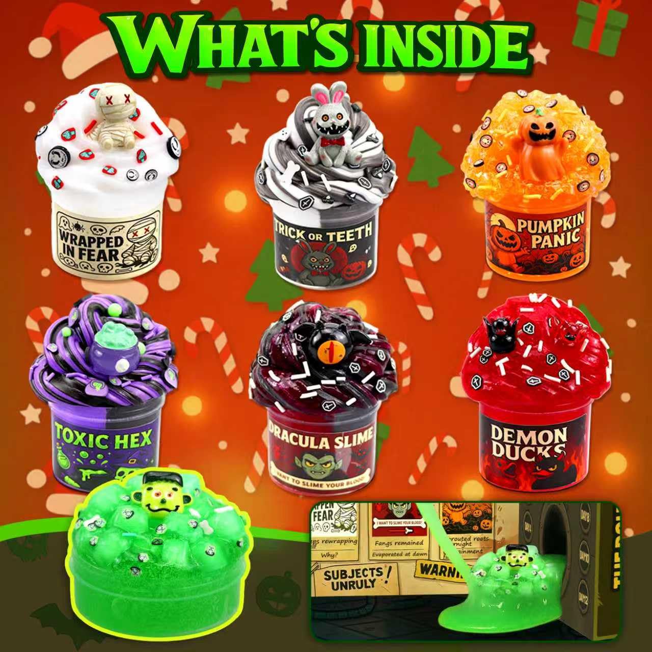 Funewest Slime Adventskalender 2025 für Kinder – 13 Tage Schleim Set Weihnachtskalender,Weihnachten Geschenk Schleim Kit für Kinder,Teenager,Mädchen und Jungen