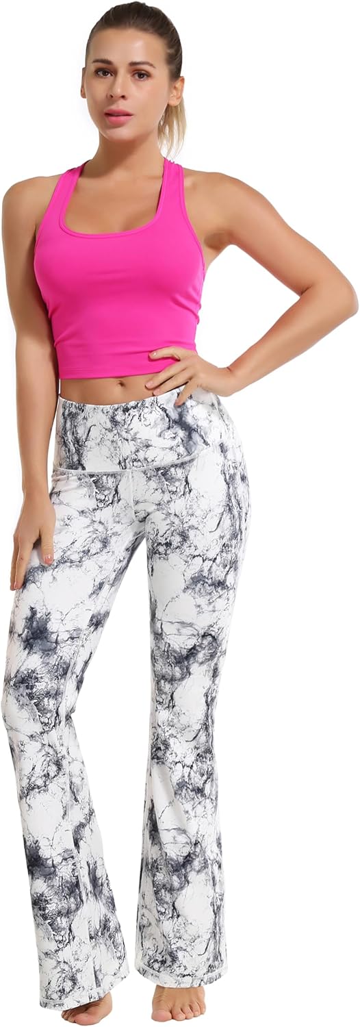 BUBBLELIME 29"/31"/33"/35"/37" High Waist Yoga Pants Tummy Control for Womens Bootcut Workout Flared Basic/Out Pockets - Image 4