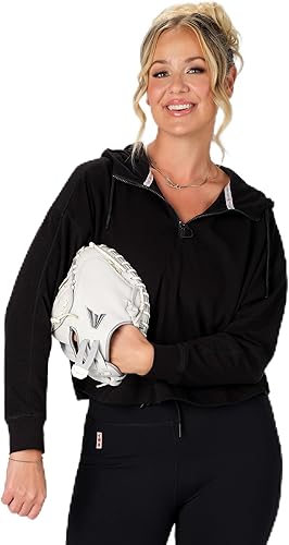 Easton | Jen Schro All Day All Night Cropped Hoodie | Black | Adult Small