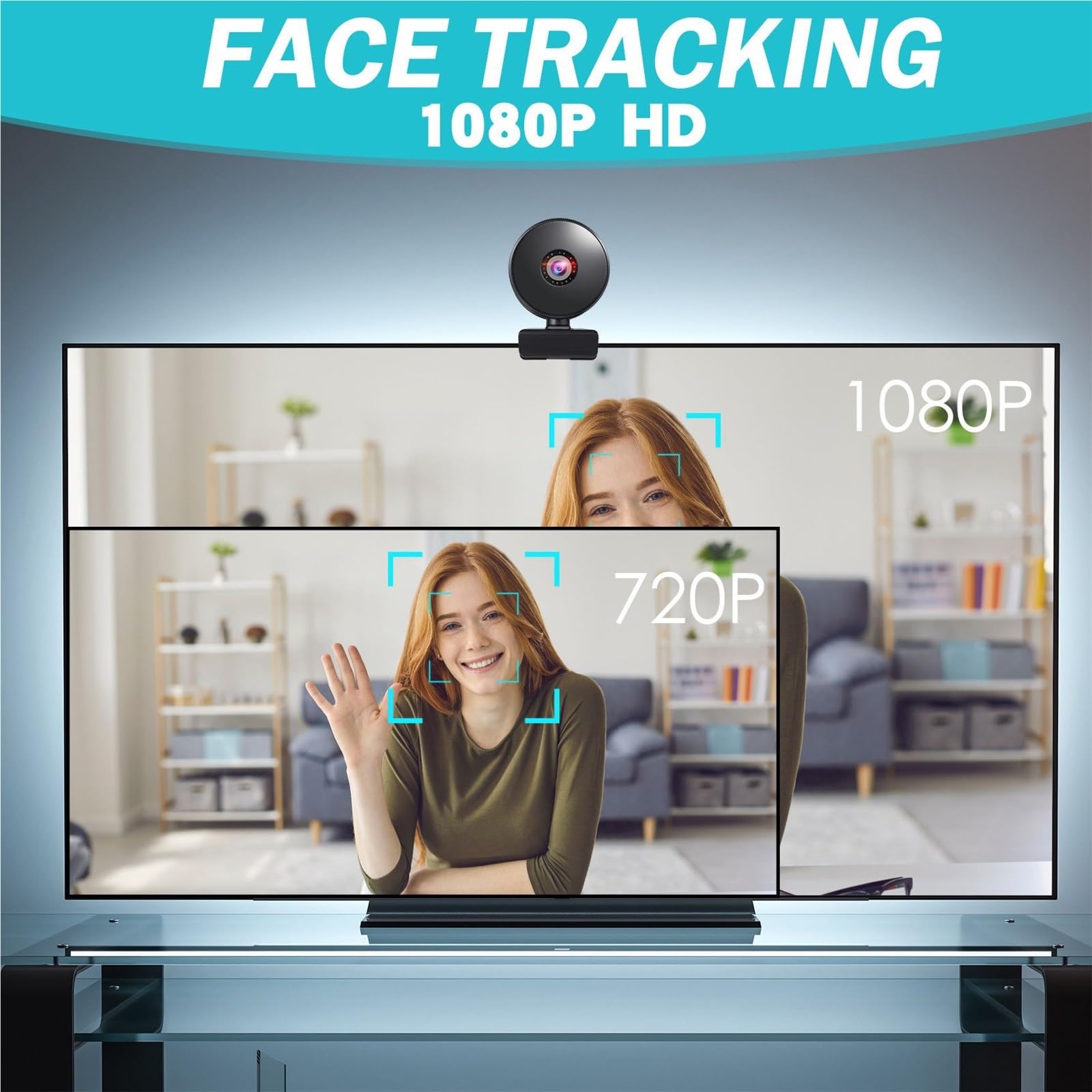 webcam per PC, Webcam 4K 1080P 60fps Con Microfono Mini USB