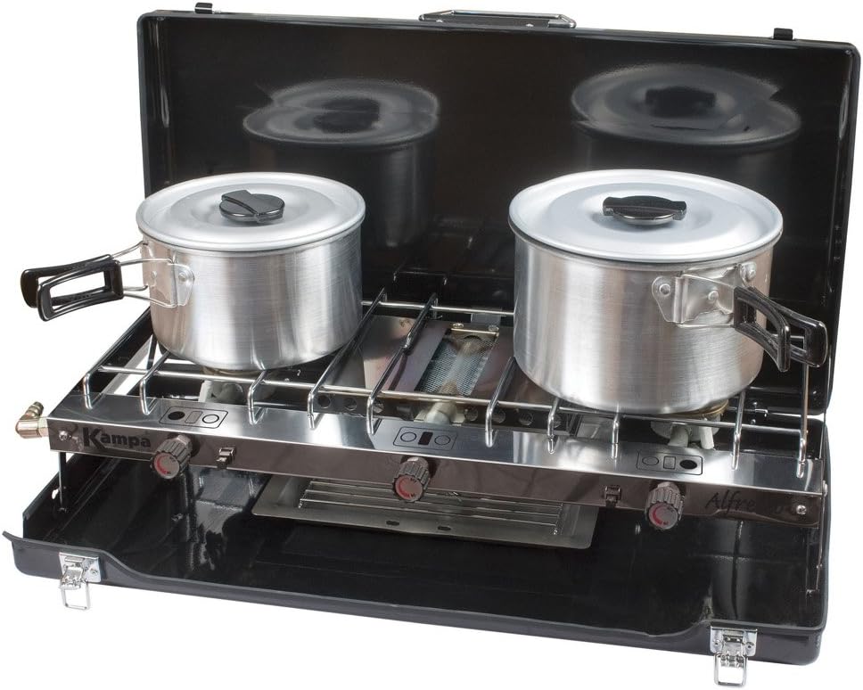 Kampa Alfresco Double Burner Stove with Grill