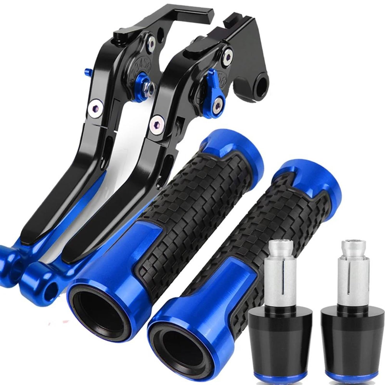 VTAIEX Motorbike Accessories Motorcycle Clutch Brake Levers Handlebar Grips Ends for Ducati MULTISTRADA 1200 1200S 1200GT 2010 2011 2012 2013 2014 2015 2016(Blue)