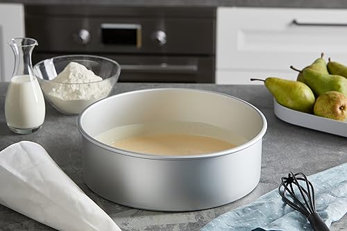 Vista 11 de PME Bandeja de aluminio profesional para hornear redonda de 8 x 4, 8 pulgadas, color plateado