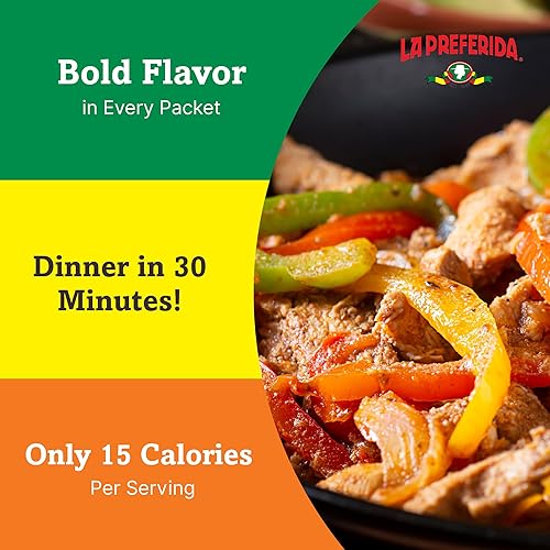 Miniatura 5 de La Preferida Mezcla de condimentos Fajita (Bold Tex-Mex Spice Blend) para pollo, verduras y bistec, sin MSG, sin sabores ni conservantes