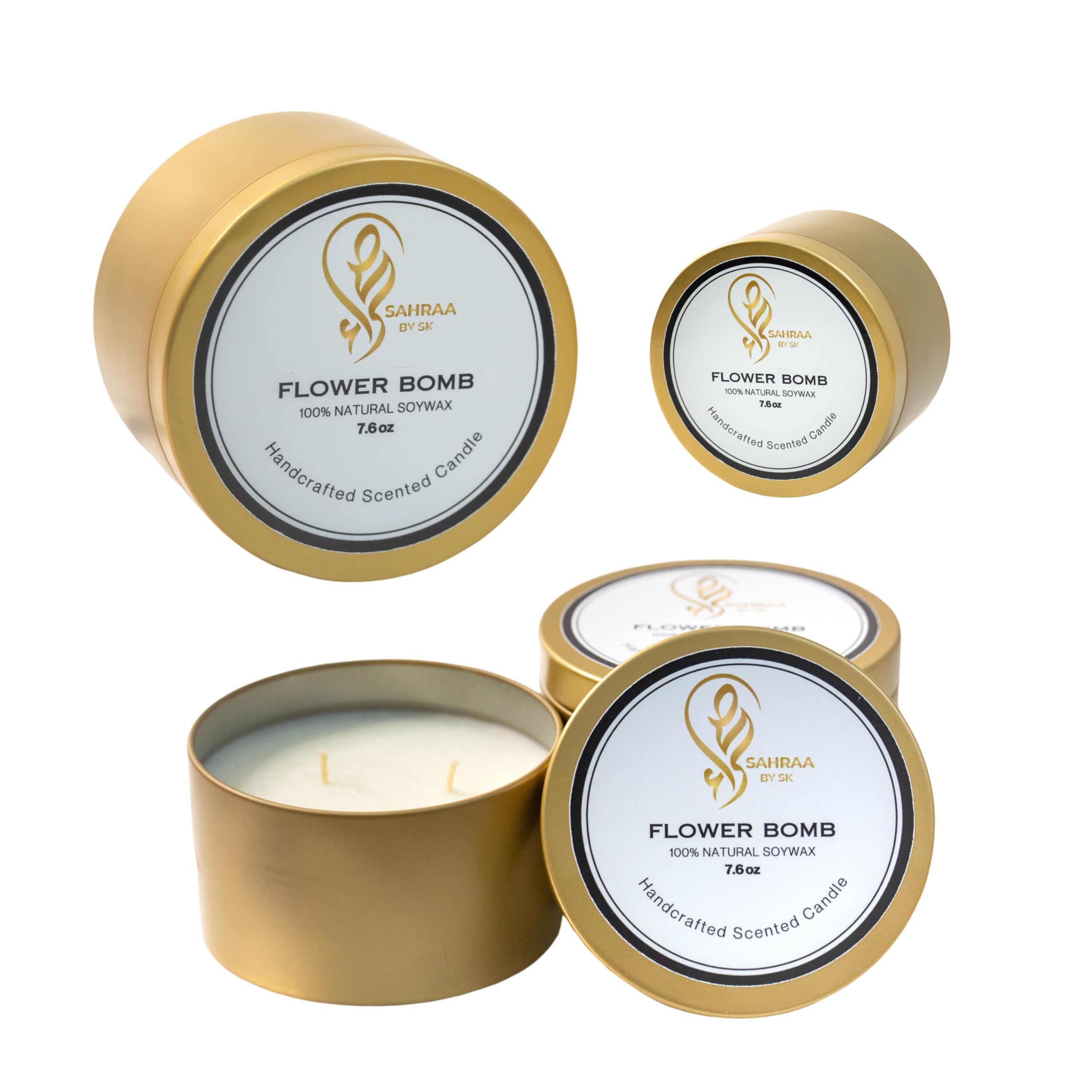 SAHRAA BY SK Scented Candles Gift Set - Luxury Aromatherapy Soy Wax Candles, Ideal for Christmas Gifts & Home Décor - شموع معطرة للهدايا