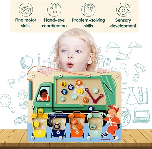 Miniatura 5 de TOP BRIGHT Laberinto magnético de colores, juguete magnético de clasificación de colores para niños pequeños de 1 a 3 años, juego de mesa magnético