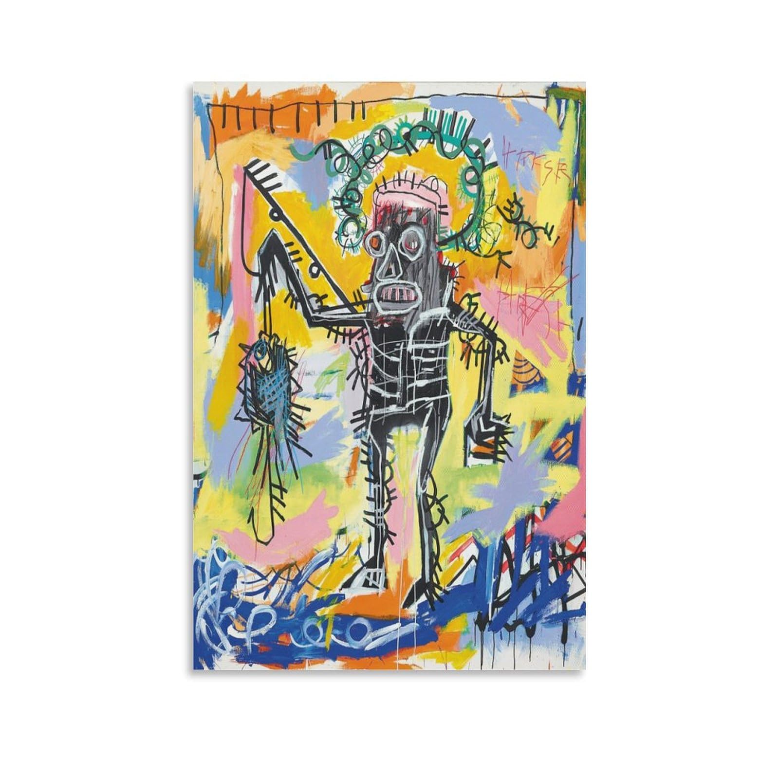NENGKUAI Street Graffiti Art Poster Jean-Michel Basquiat Fishing