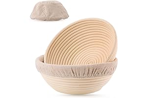 Joyyy Sourdough Bread Proofing Baskets (Set of 2, 8.5"): Perfect for Artisanal Bread Creations