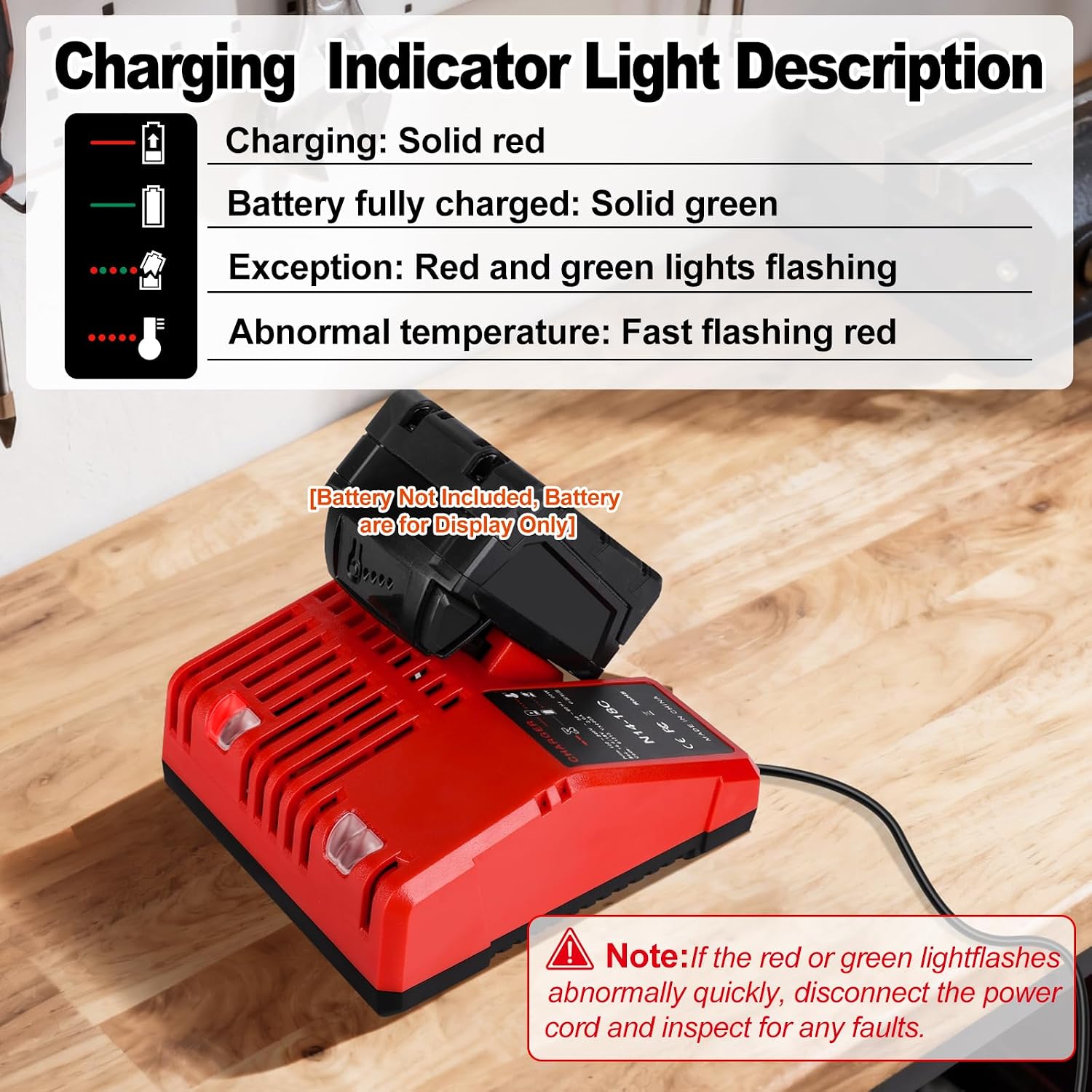 Rapid Charger Station for Milwaukee M18 18V Battery, Multi-Voltage Fast Super Charger Station Replacement for Milwaukee M18 18V & 14V Battery Chargers