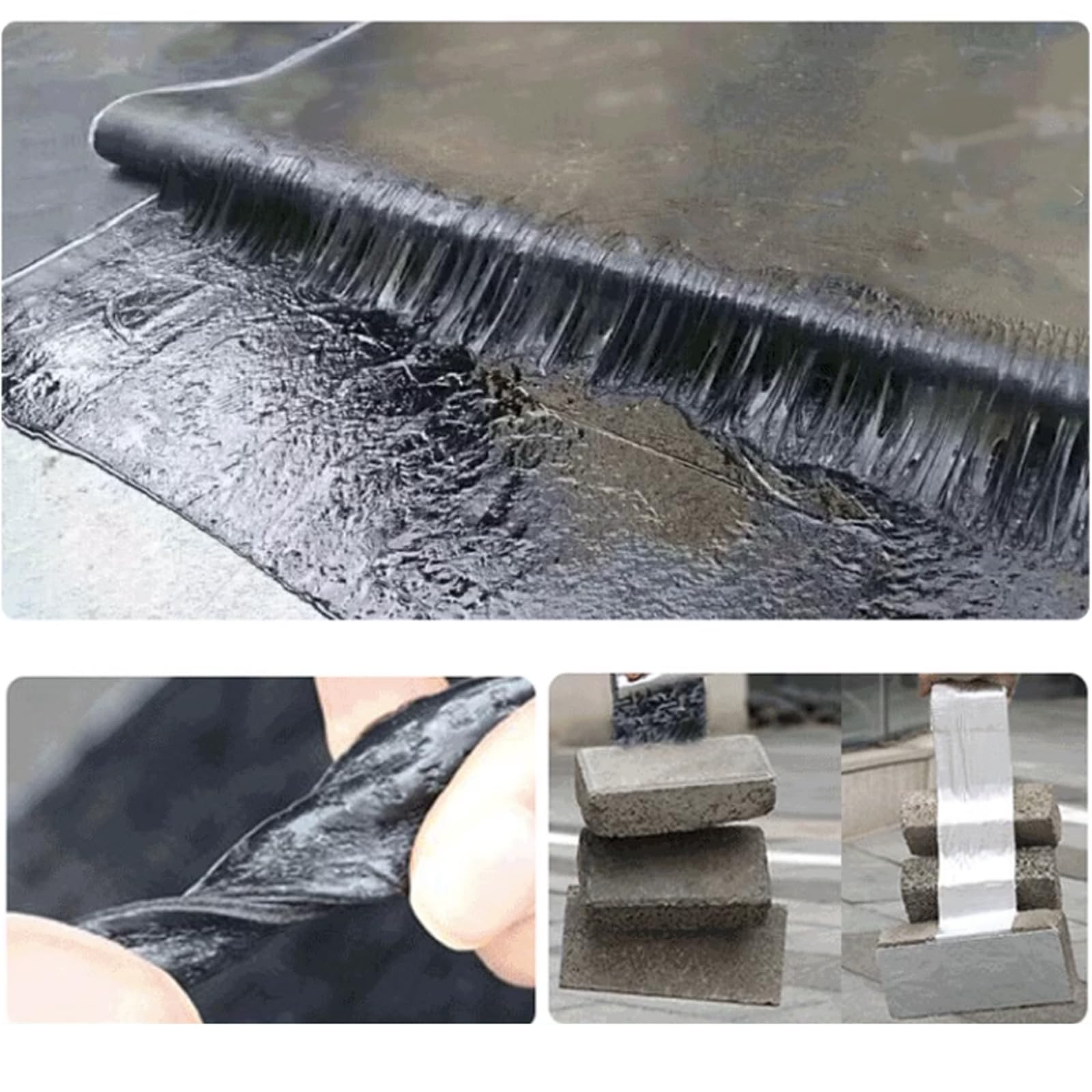 Taśma do naprawy dachu Taśma bitumiczna Folia aluminiowa Samoprzylepna taśma uszczelniająca do rur ściennych Komin dachowy Naprawa łodzi Uszczelniacz Mocny klej(0.6x4m(2x13.1ft))