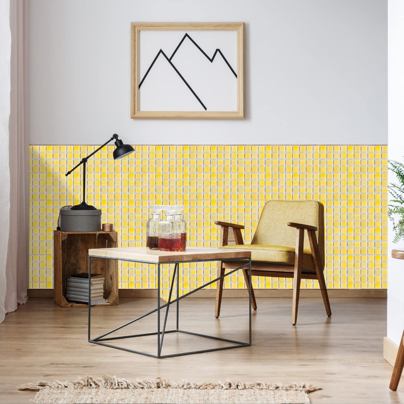Piastrelle Ddesive Cucina Mosaico Giallo Arancio Piastrelle - 5