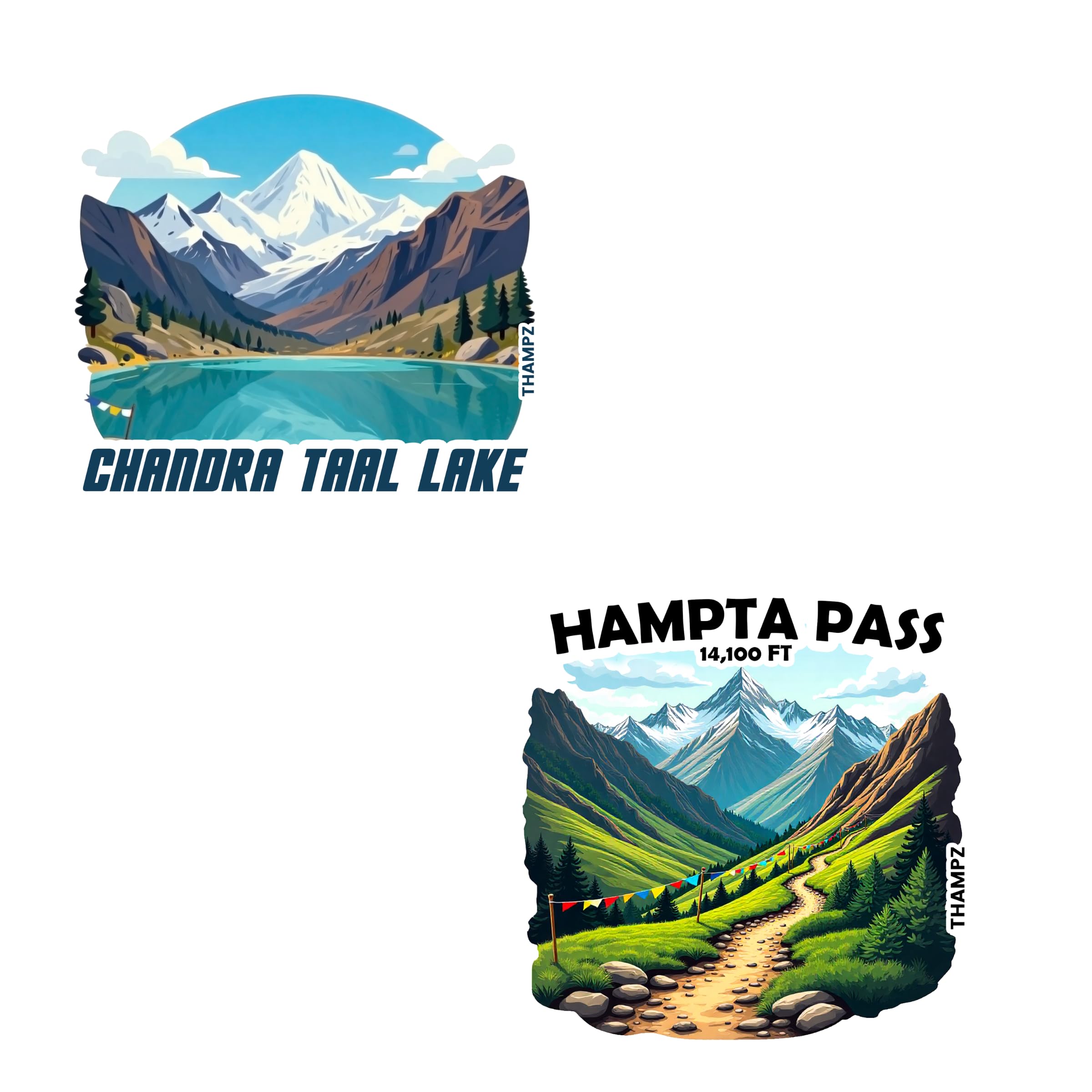 Hampta Pass & Chandratal 3D Embossed Flexible Fridge Magnet – 0.5mm Premium Travel Souvenir (Set of 2)-image-28