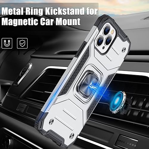 Miniatura 77 de JAME Funda para iPhone 12 Pro Max con protectores de pantalla, 2 unidades, protección contra caídas de grado militar, fundas protectoras