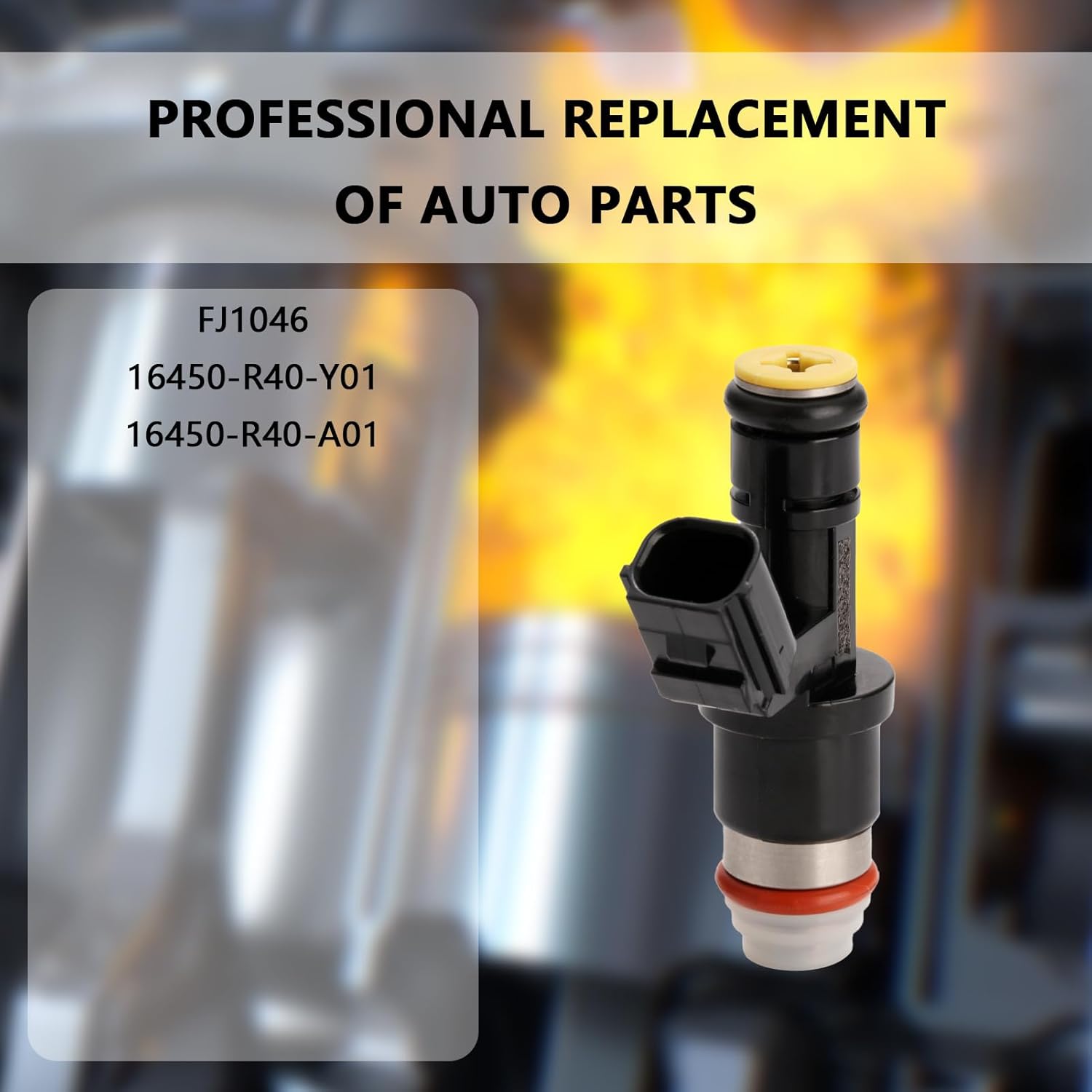 Set of 4 Fuel Injectors - Compatible with Honda CR-V 2010-2011 Civic 2013-2015 Accord 2008-2012 Acura TSX 2009-2014 ILX 2013-2015 L4 2.4L - Replaces FJ1046 16450-R40-Y01