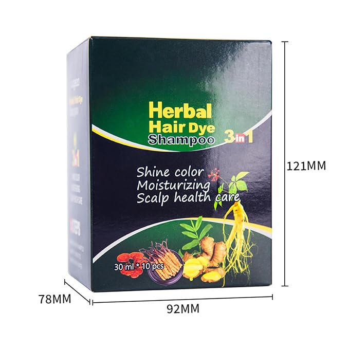 Champú tinte para cabello marrón oscuro 3 en 1 miniatura 5