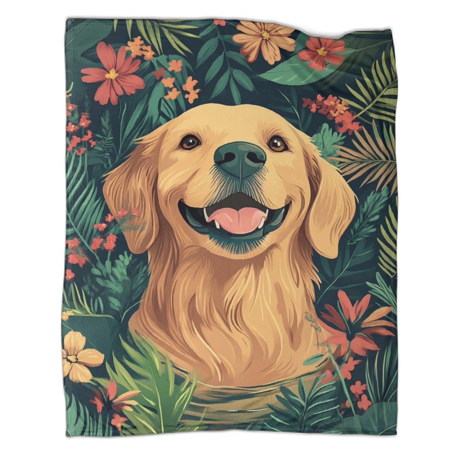 Couverture sherpa Golden Retriever, le cadeau unisexe parfait toutes saisons