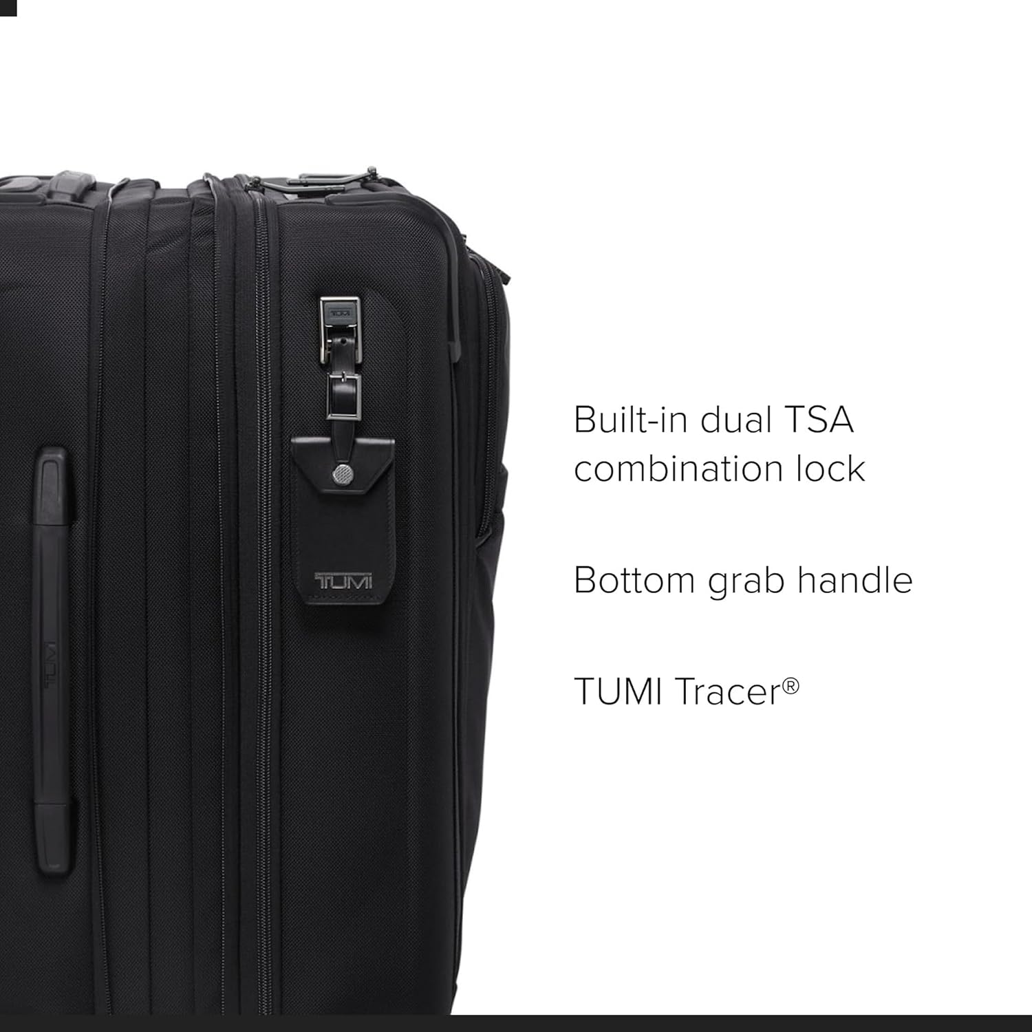 TUMI - Alpha Large Dual Access Expandable 4-Wheeled Carry-On Luggage - Zip Expansion, Travel Suitcase - TSA Lock Tracer