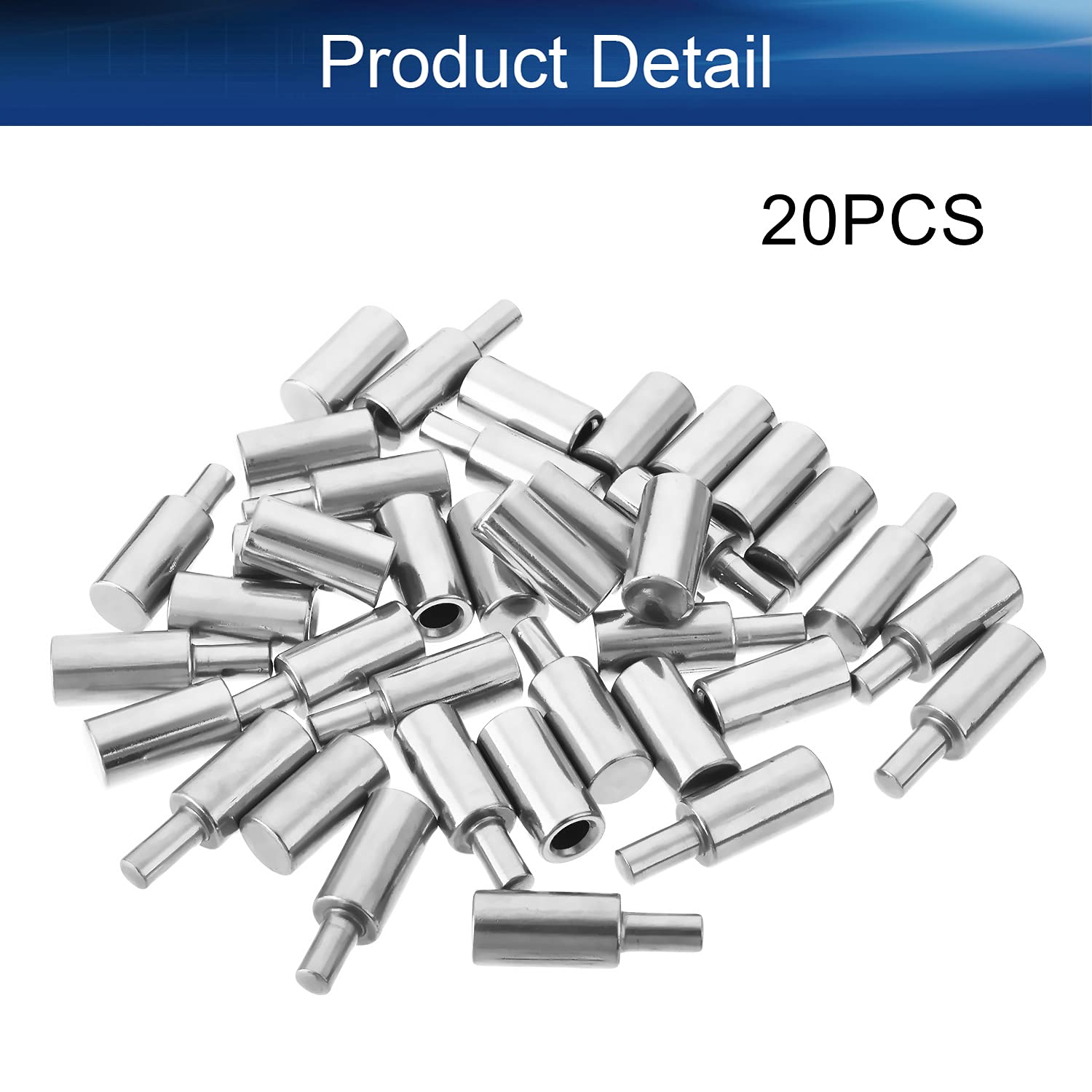 Yinpecly 1.57 x 0.39 inch (LxD) Stainless Steel Welded Detachable Hinges Replacement for Home Gate Door Window Part Male to Female Window Door Hinge Pin Hardware Silver Tone 20pcs