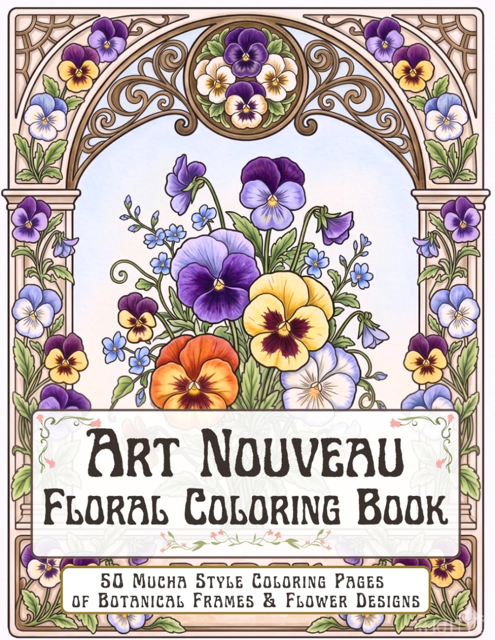Art Nouveau Floral Coloring Book: Mucha Style Flowers & Architectural Patterns for Adults | Detailed Botanical Art and Symmetrical Designs to Color ... A Japanese Botanical Coloring Collection)