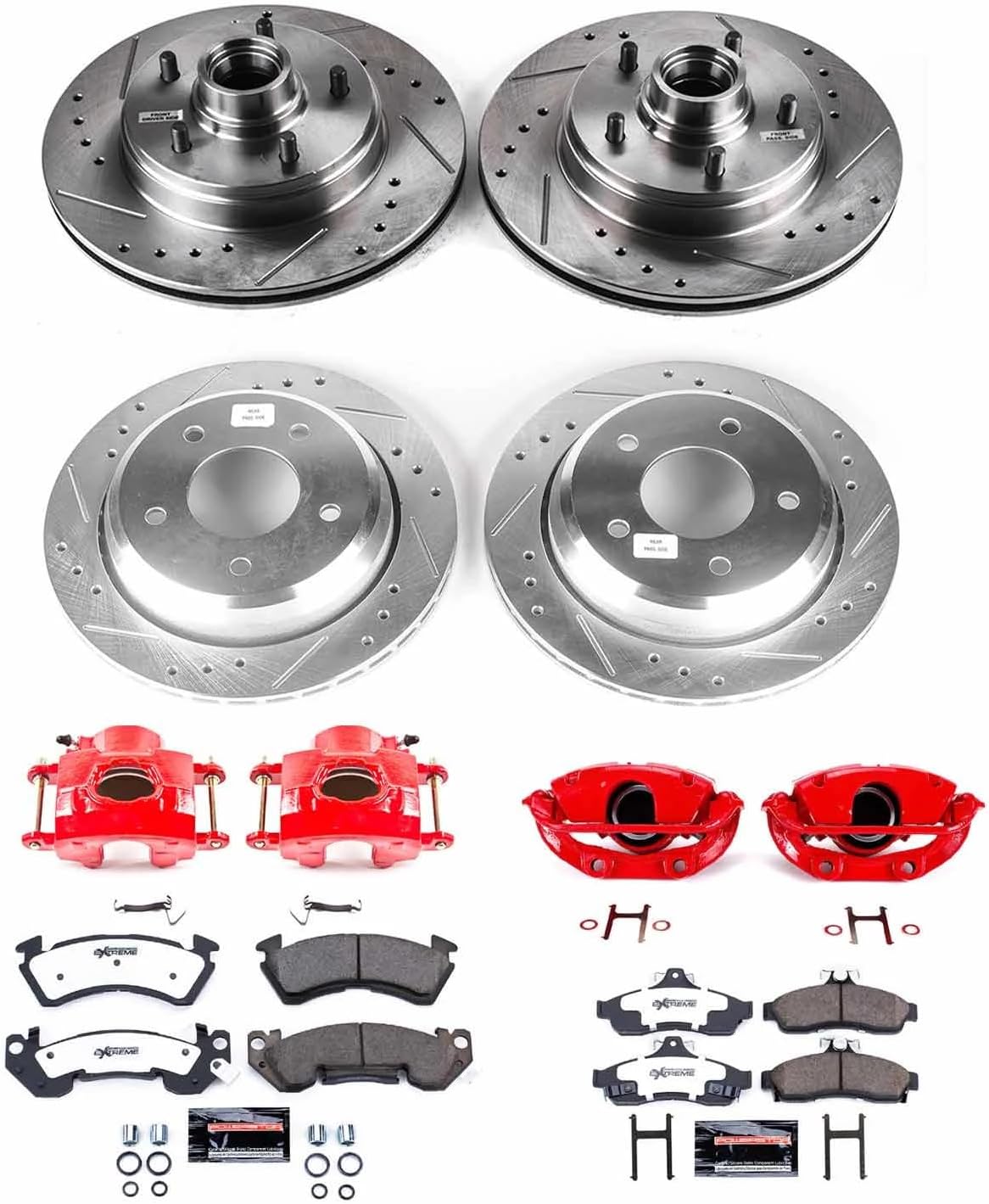 Power Stop KC4338-26 Front & Rear Z26 Street Warrior Brake Kit Chevrolet For Chevrolet Impala 1994-1996 [Model Specific]