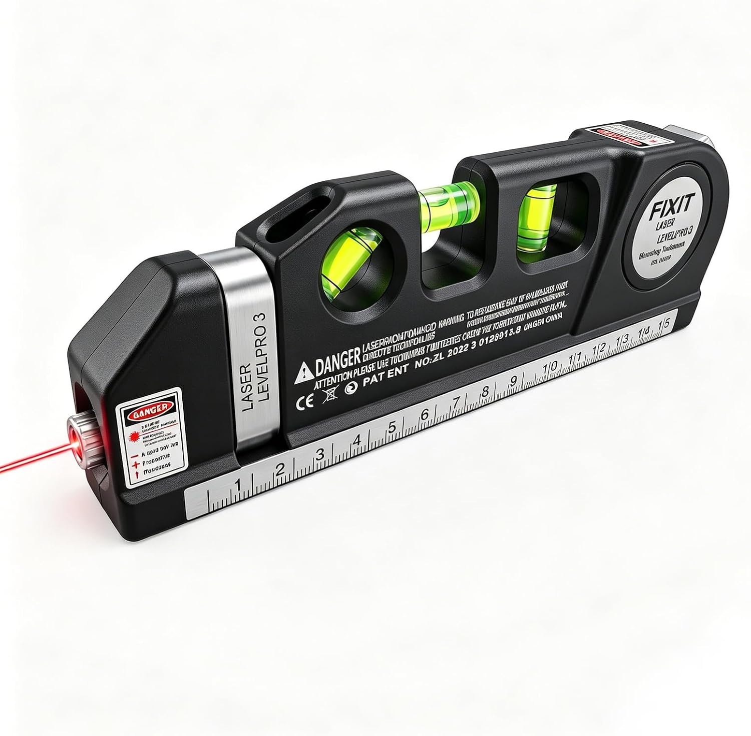 8ft Ruler Laser Spirit Level, Multipurpose Laser Measure Tool, Spirit Level ...