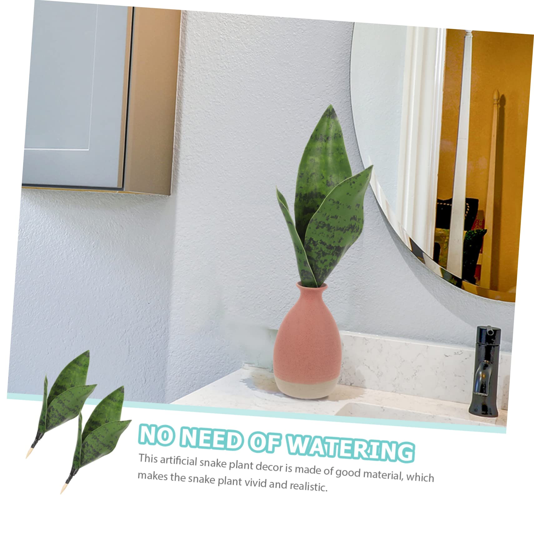 Gatuida 2pezzi Artificiali Sansevieria Realistiche Decorazione e Uffici e Adatte Per e