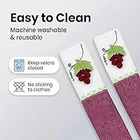 Vista 2 de Fundas para manijas de puerta de refrigerador, lavables, mantienen el electrodoméstico limpio para refrigerador, microondas, estufa, horno, atrapa