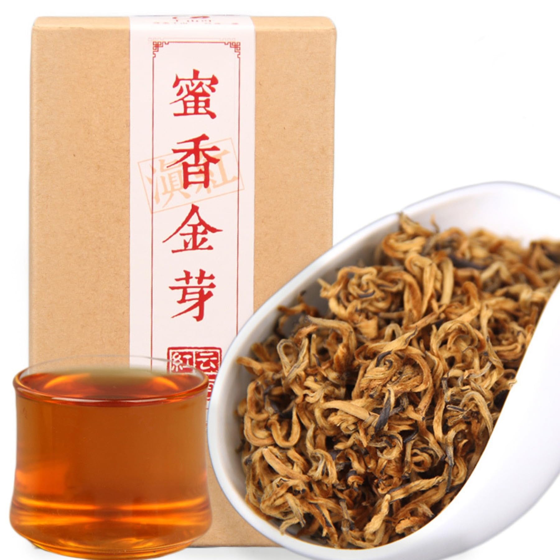 Czarna Herbata Yunnan Kong Fu Dianhong Golden Buds 100g Miodowo Pachnąca Luźna Liściasta